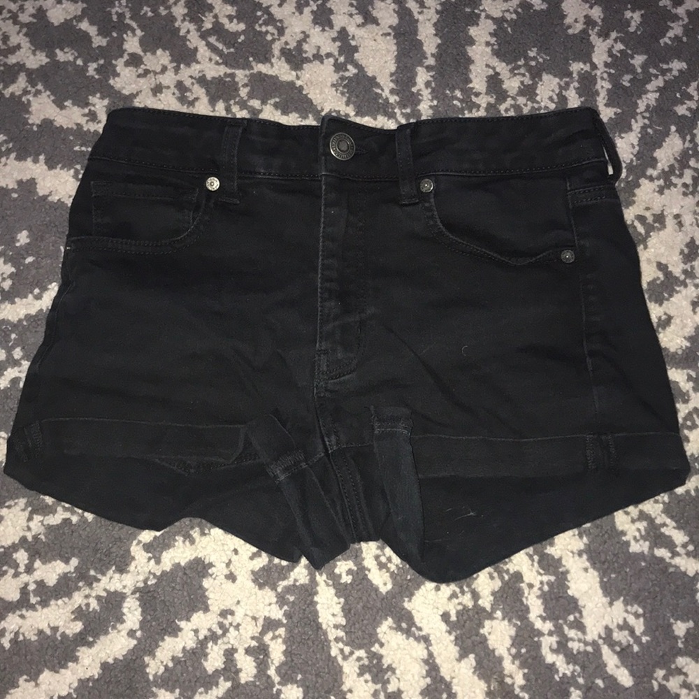 Black American Eagle Jean Shorts